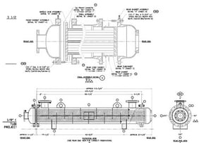 2D Drafting - Shell & Tube Heat Exchangers - Hairpin Heat Exchangers - ASME Pressure Vessels