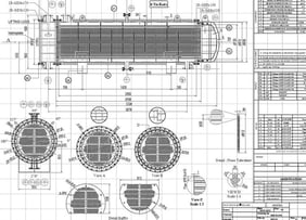 3 -Shell & Tube Heat Exchanger - 2D Drafting