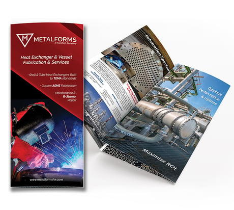 Heat Exchanger & ASME Pressure Vessel Fabrication & Services - Trifold Brochure - Metalforms